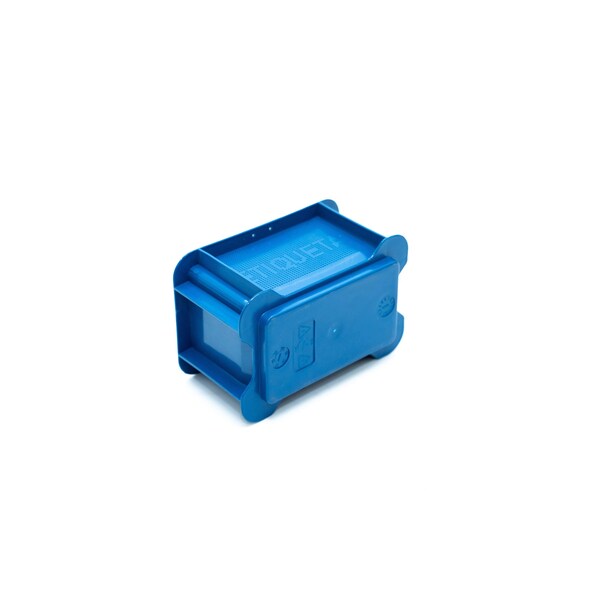 Box Tote, 5-4/5 X 3-4/5 X 3-1/10H, Recyclable, Sustainable Plastic, Blue